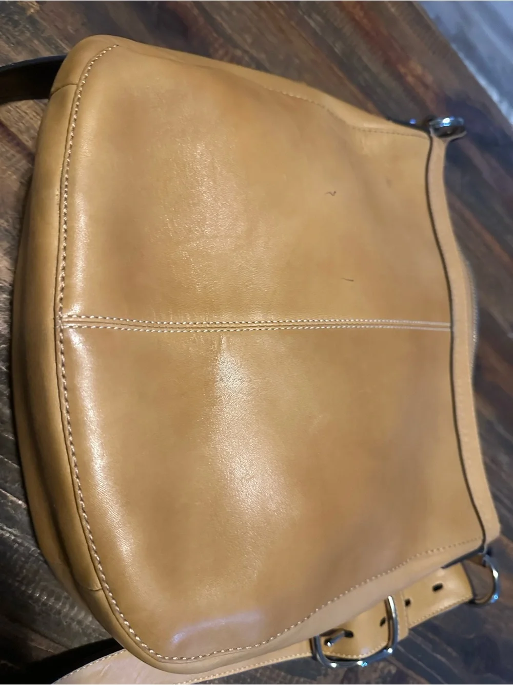 Vintage Coach Ergo Belted Hobo Camel Leather Shoulder Bag 2007